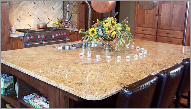 Gold Granite Kitchen, Gold Granites