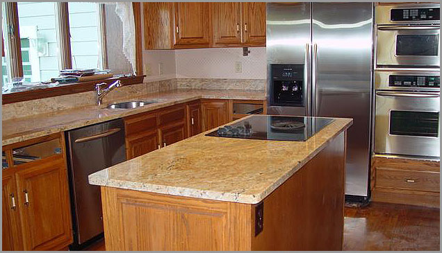 Allen Roth Vena Granite Kitchen Countertop Sample In The Kitchen